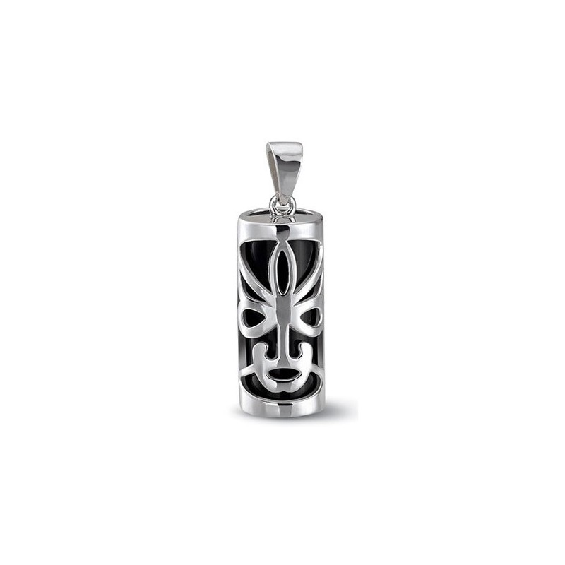 So Chic Jewels 925 Sterling Silver Turquoise Tahitian Tiki Luck Amulet Pendant